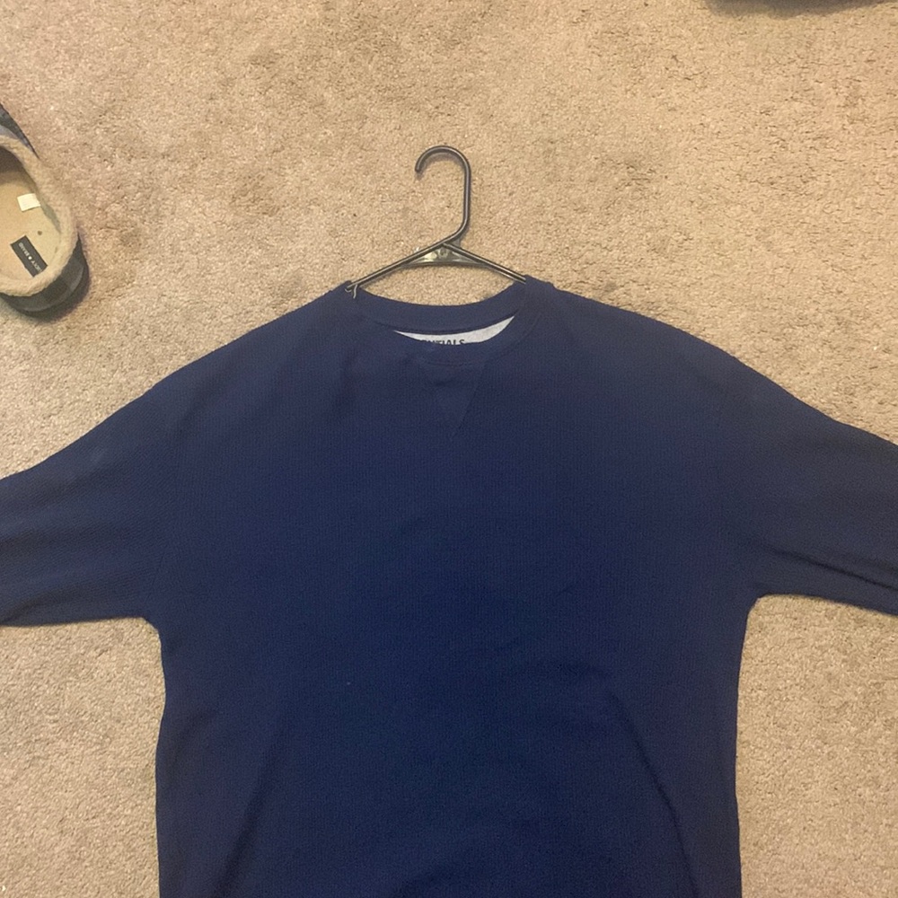 navy blue essentials thermal sweater